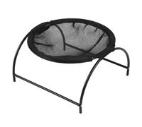 SIXRUN Cat Hammock Bed Elevated Pet Bed with Sturdy Stainless Steel Frame and Breathable Canvas for Indoor Outdoor Small Dog Cat Pet (Black)