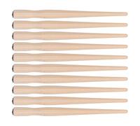 SIXRUN Comic Pen Nib Holder, Wooden Dip Pen with Comfortable Grip for Art Painting and Calligraphy Practice, Set of 10 Sandalwood Holders (Wood Color)
