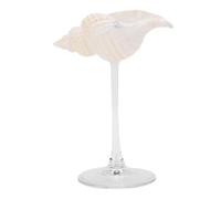 SIXRUN Conch Shell Wine Glass, Handcrafted Unique Artwork Drinking Goblet for Cocktail Drinks Wedding Party Bar Decor (Style 3)