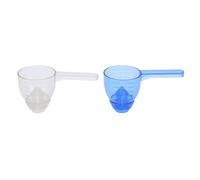 SIXRUN Convenient Scoop, Premium Material, Smart Funnel Design, for Efficient Portion Control, 2 Pcs 25g Capacity Scoop with Funnel and Scale, Clear Measuring Cup