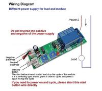 SIXRUN Cycle Timer Relay Module, DC 5V 12V 24V Adjustable Cycle Timer Delay On/Off Switch Relay Module, Stable Performance, 2 Modes, 6 Type Optional, Adjustable Design, Widely Use, (DC 5V