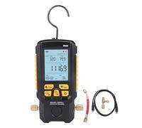 SIXRUN Digital Vacuum Gauge, HVAC Vacuum Meter with 0.2% Accuracy 0-2000mbar Range 4 Units Temp Compensation Evacuation Mode for Refrigerant Pressure Test