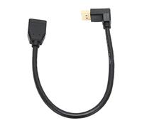 SIXRUN DisplayPort 1.4 Extension Cable 0., 8K 60Hz 4K 144Hz 90 Degree | Right Angle Adapter, 32.4Gbps Speed, Gold Plated Connectors, 3D Visual Effects, Gaming PC Monitor Setup, DVD Projector Use