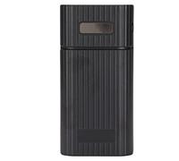 SIXRUN DIY Power Bank Case, 2 Bay Battery Box 5V 3.1A (Black) | PD3.0 12V Output, Dual Battery Support, Travel Charger, ABS Plastic Enclosure, Phone Power Backup
