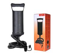 SIXRUN Double Action Hand Pump with 3 Nozzle Attachments Portable Manual | Durable Plastic Construction, High-output Double Action, for Air Mattresses, Inflatable Boats, Pool Floats