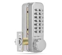 SIXRUN Double Sided Code Lock, Mechanical Alloy Security Lock, Anti-Destruction Keypad with No Battery, Ideal for Indoor and Outdoor Use