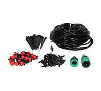 SIXRUN Drip Irrigation Kit, 20m 4/7 Hose Automatic Garden Watering System | Adjustable Dripper for Potted Plants, Flower Boxes and Vegetable Fields, PVC Material with Slow Direct Soil Watering