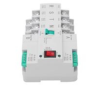 SIXRUN Dual Power Automatic Transfer Switch, 4P Automatic Transfer Switch with PC Housing Silver Contacts AC400V 220VAC Fast Switching for PZ30 Box Factory Mall Use (63A)