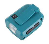 SIXRUN Dual USB LED Light Adapter ABS Lithium Battery Power Source Charger Converter 14.4 to 20V Input 3W 3 Level Light 12VDC Port for Workshop Camping Car Repair (#2)