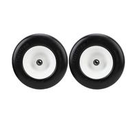 SIXRUN Durable 13x6.50-6 Solid Rubber Tire for Cub Cadet, Lawn Mowers with Rim, Load 500 Lb, Strong Bearings, Slick Tread for Garden Equipment Replacement