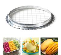SIXRUN Egg Slicer Fruit Cube Cutter Vegetable Chopper Stainless Steel Egg Cutter for Eggs Ham Cheese Potatoes Carrots with Durable Stainless Steel Blades