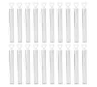 SIXRUN Empty Bubble Tubes 20pcs Plastic Bubble Wands for Kids Wedding Party Decorations with Heart White and Star Blue Colors (love white)