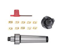 SIXRUN Face End Mill Cutter Set, High Performance 50mm Diameter Cutter with 10 APMT1604 Inserts for CNC Milling and Boring Machines