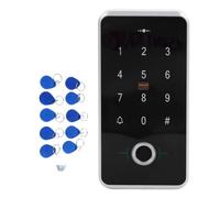 SIXRUN Fingerprint Password Access Control System, Dual Identity Verification with IC ID Card NFC Technology Rainproof Construction for Outdoor Installation