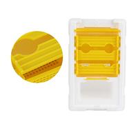 SIXRUN Foam Plastic Mini Mating Nuc Box for Bee Apidea, Rearing Equipment, Accessory Beekeeper Supplies with Independent Feeding Compartment for Easy Feed Supplementation Without