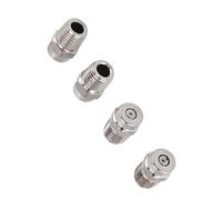 SIXRUN G1/4 External Thread 304 Stainless Steel Nozzle Set 4pcs 0 15 25 40 Degree Spray Tips with 22mm Threaded Nozzles for Pressure Washer Quick Connector (030)