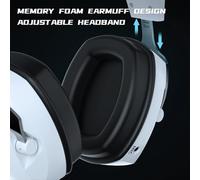 SIXRUN Gaming Headset, Wired and Wireless with 50mm Driver, Noise-Cancelling Mic, Colorful LED, Perfect for PC and Gaming (#BW)