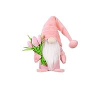 SIXRUN Gnome Faceless Doll Plush Ornament with Tulip Bouquet for Home (#3)