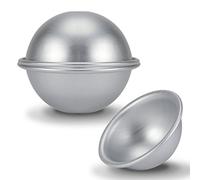 SIXRUN Half Ball Cake Pan, 9cm Aluminum Half Ball Cake Pan, Dessert Pudding Baking Cast, Nonstick Bakeware Tool