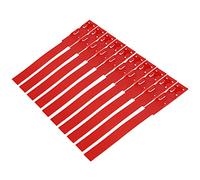 SIXRUN Identification ID Collars Plastic Cow Marking Band 10pcs Cattle Identification Ring 4 Colors Lightweight Reusable Livestock Foot Bands for Farm Animal Sorting (Red)