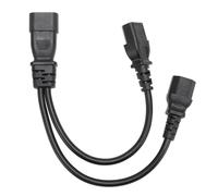 SIXRUN IEC320 C14 to C15 C13 Power Splitter, 1.0ft