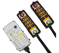 SIXRUN Industrial Crane Hoist Controller, 800MHz Anti-Fall Remote (AC220V) | CNC Remote Controller, Industrial Grade, Oil Resistant, AC/DC Voltage Optional, for Conveyor, Coal Mining, Concrete Pump