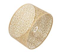 SIXRUN Lamp Shade Hollow Metal Lampshade Iron Cut Lamp Shade 25cm E27 E14 Dual Use Heat Dissipation for Table Floor Ceiling Lamps in Living Room Bedroom Balcony (Gold)