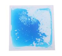SIXRUN Liquid Tile Sensory Play Mat for Kids Non Slip PVC Soft Rubber with Sealed Colorful Liquid Glitter Beads for Home Kindergarten Tactile Stimulation (Blue)