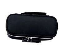 SIXRUN Lockable Pencil Case with Code, Canvas Storage Solution, Secure Combination Lock, Portable for School and Students (Black)