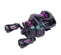 SIXRUN Low Profile Reel, Full Metal Spool Lightweight Design with 10 Speed Magnetic Brake, Smooth Ceramic Outlet for Fishing Reel Accessories (Right Hand)