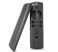 SIXRUN Luminous Silicone Remote Control Case for Stick 4K (Red) | Shockproof Drop , Non-Slip Plaid Grip, Anti-Dust Washable Cover, Night Glow Kids Safe