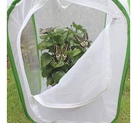SIXRUN Mesh Cage Terrarium Foldable 60 X 60 X 90cm Portable with Top Handle & Wide Zipper for Easy Feeding Storage
