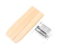 SIXRUN Mini Darning Loom Kit 12 Hooks Speedweave Type Portable Small Weaving Tool for Socks Clothes Repair with Metal Hook and Wooden Board