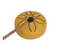 SIXRUN Mini Handpan Steel Tongue 6 Notes with Drumstick Multifunctional Tongue to Explore Musical Creativity Ideal for Ethnic Instrumental Music (Gold)
