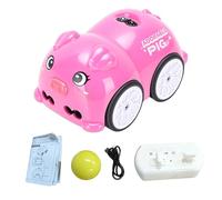 SIXRUN Mini RC Drift Car, Interactive Rechargeable Remote Control Toy with 4 Modes Follow Escape Line Tracking Auto Demo for Kids Toddlers (Pink)