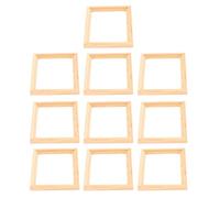 SIXRUN Miniature Picture Frame for 1:12 Scale Dollhouse, Birch Wood Photo | Set of 10 Birch Wood Frames, Lightweight Yet Sturdy, for Realistic Dollhouse Miniatures, Compatible with Window Displays
