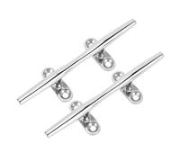 SIXRUN Mooring Dock Cleat 6in Boat Tie Down Cleat, 316 Stainless Steel Highly Polished Cleat for Speedboat Yacht, Ideal for Yachts, Cargo Ships, Speedboats