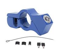 SIXRUN Motorcycle Throttle Grip Brake Lever Lock, Anti Theft Handlebar Lock with Chain High Security Aluminum Alloy Motorcycle (Blue)