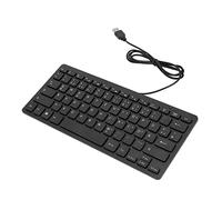 SIXRUN Multi-language Wired Keyboard with 78 Keys for Russian, French, and German Users, Touch Comfort, Plug and Play Operation for Laptop Desktop, Durable Reliable Typing (German)