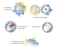 SIXRUN Music Resistant to Springball Bite Led By Pets, The Toys for Dogs Gats, Training and Entertainment for Animal Owners, Plastic Material, 13 * 13* Cm (Pink)