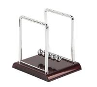 SIXRUN Newton Pendulum Balance Ball Toy Desktop Kinetic Art Science Physics Desk Decor with Metal Balls for Office Home Decor Gift (Medium square pool ball)