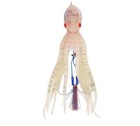 SIXRUN Octopus Fishing Lure Rigs, Lifelike Soft Plastic Squid with Luminous Skirt and Trapping Ink for Freshwater Seawater Bass Catfish