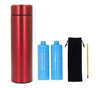 SIXRUN Pen Cooler,Stainless Steel Long Lasting Cooling Insulated Bottle for Outdoor Features Stylish Design and Compact Size Keep Your Items Cool Ideal for Travel and On The Go Use (Red)