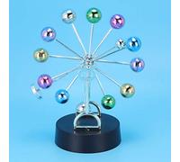SIXRUN Perpetual Motion Desk Toy Kinetic Art Decor with Brightly Colored Balls for Office Home Education Physics Science Gift