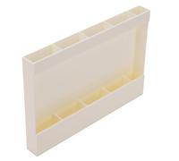 SIXRUN Plastic Straw Holder Plastic Straw Organizer with 4 Adhesive Mounts Supports Up to 35 Lbs No Drilling Storage Rack for Cabinet Doors Countertops Kitchens Bathrooms (White)