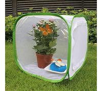SIXRUN Portable Cage Breeding Enclosure Housing Terrarium 30x30x30cm 40x40x60cm Collapsible Mesh Cage with 5 Mesh Panels Clear Window Zipper Door for Caterpillars to Butterflies (As Shown)