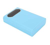 SIXRUN Power Bank Outer Case Blue, 4 Bay Battery Holder | Dual USB Output 5V 2.1A, 3 Input Ports Micro Type C, DIY Welding Free Assembly, LCD Power Display, Portable Charger Box