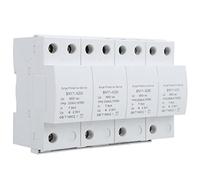 SIXRUN Protector 4P Protective Device 385VAC PBT Silver Alloy 150KA Plug In DIN Rail Installation for Power Distribution Cabinet Computer Room Photovoltaic Use (200KA)