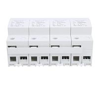SIXRUN Protector 4P Protective Device 385VAC PBT Silver Alloy 150KA Plug In DIN Rail Installation for Power Distribution Cabinet Computer Room Photovoltaic Use (15KA)