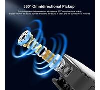 SIXRUN PU647B Wireless Microphone System, 2 Transmitters, 48K Hi-Fi Recording, Low Latency and Noise Reduction for Live Streaming and Interviews (#2)